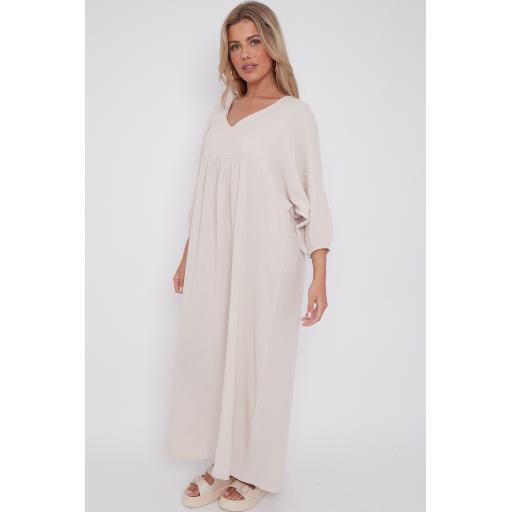 Cheesecloth long dress